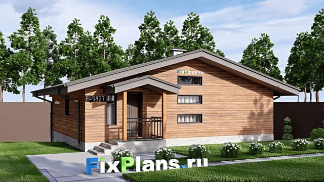Одноэтажный дом F-9827