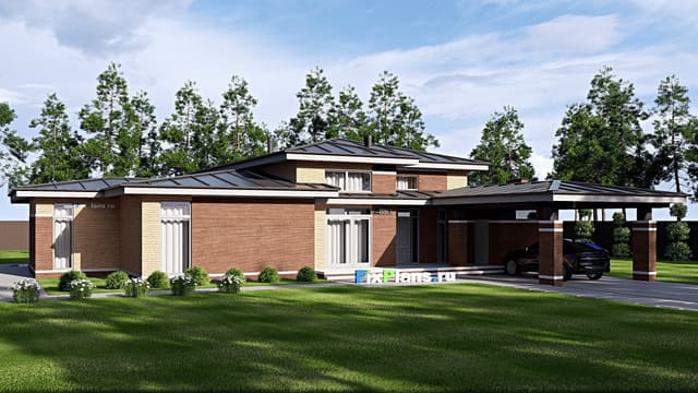 Одноэтажный дом F-18863