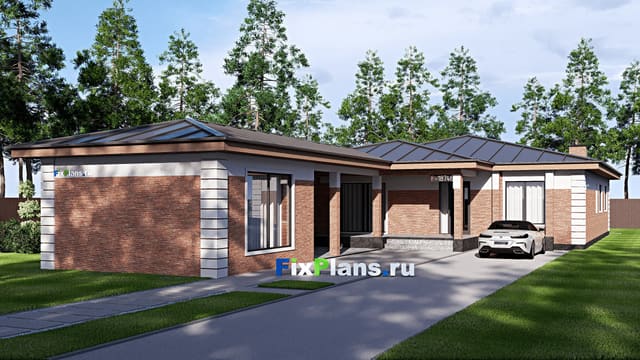 Одноэтажный дом F-18746